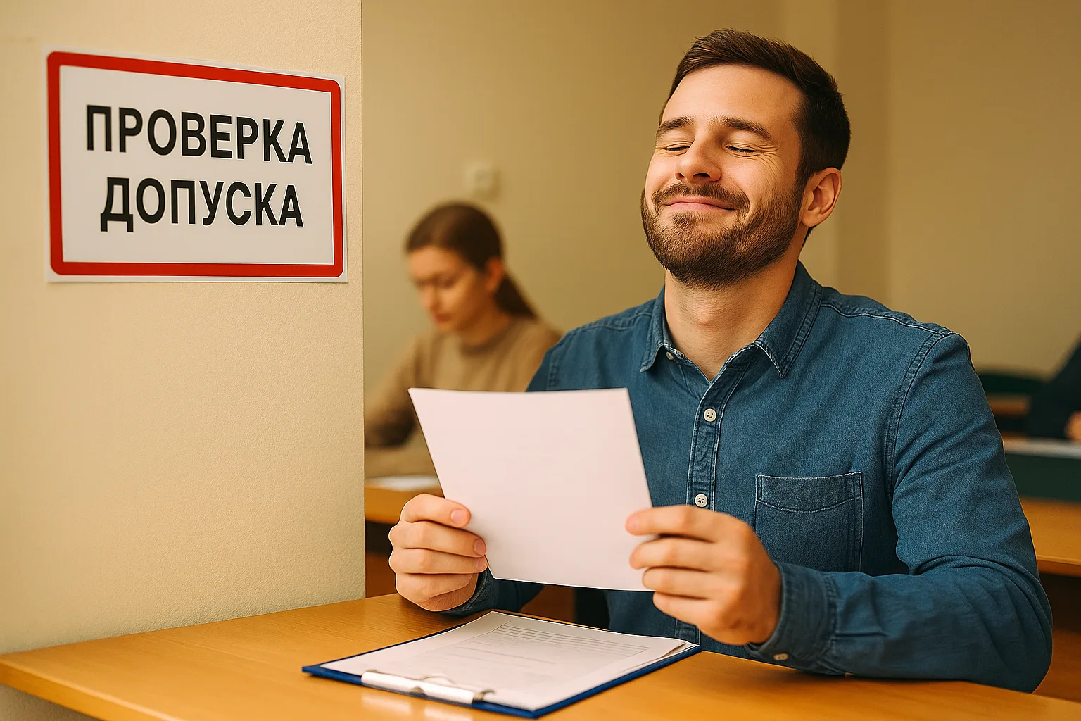 Облегчённое лицо после теста и проверка допуска
